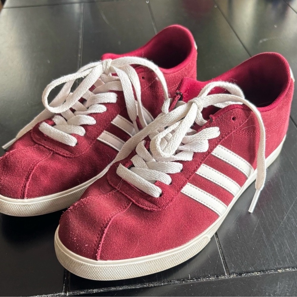 Adidas Red Suede Sneakers Ladies 8